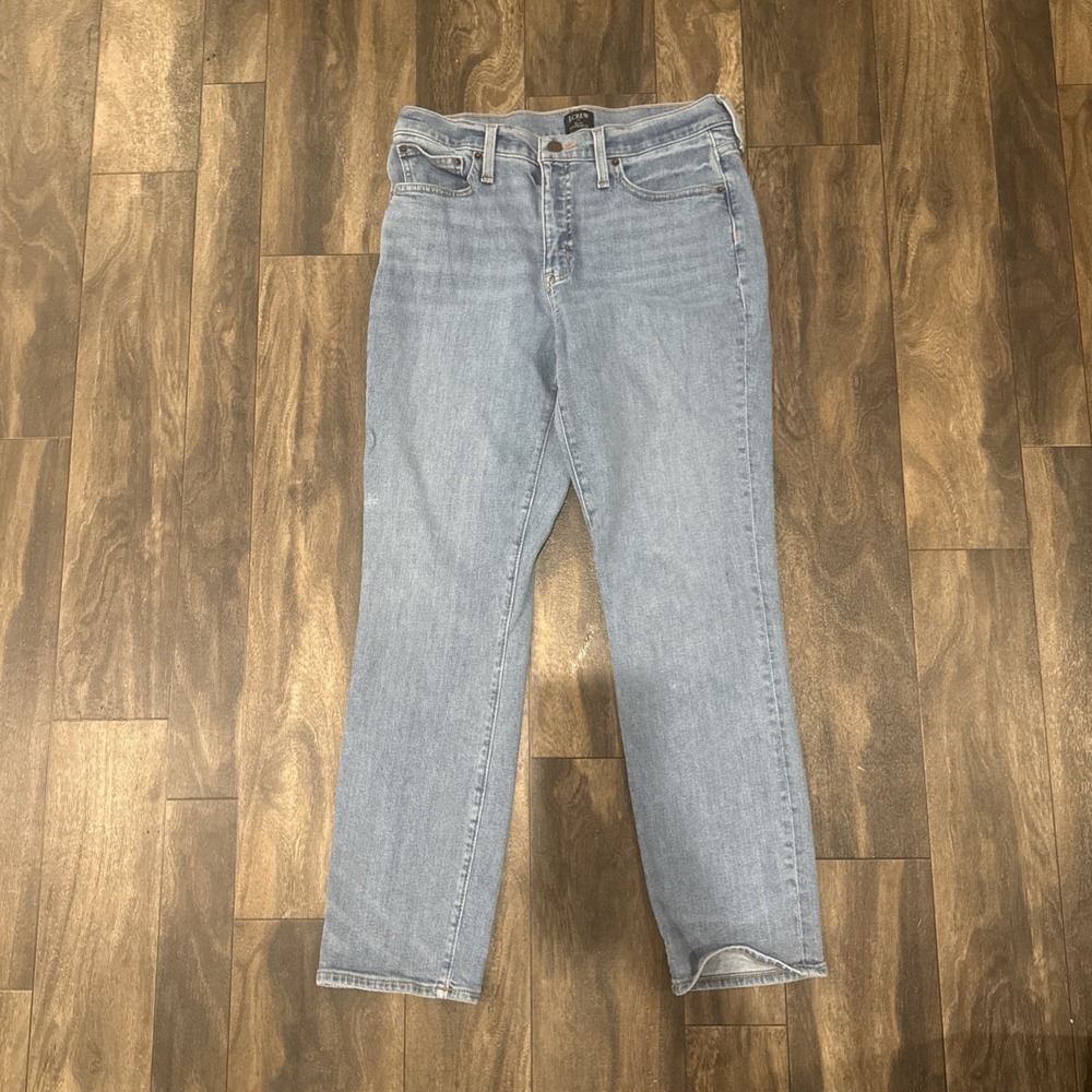 J.CREW Slim Boyfriend Mid-Rise Light Wash Denim Jeans Women's Size 28 Preppy